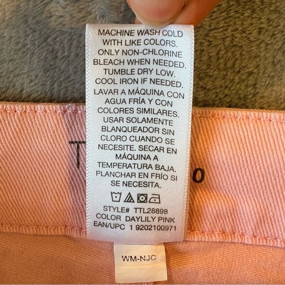 Cargo Carpenter Coastal Fringe Grunge Pink Denim Shorts Sz 10 Y2K Barbie - Picture 5 of 9